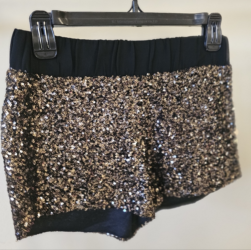 Gold sequin shorts